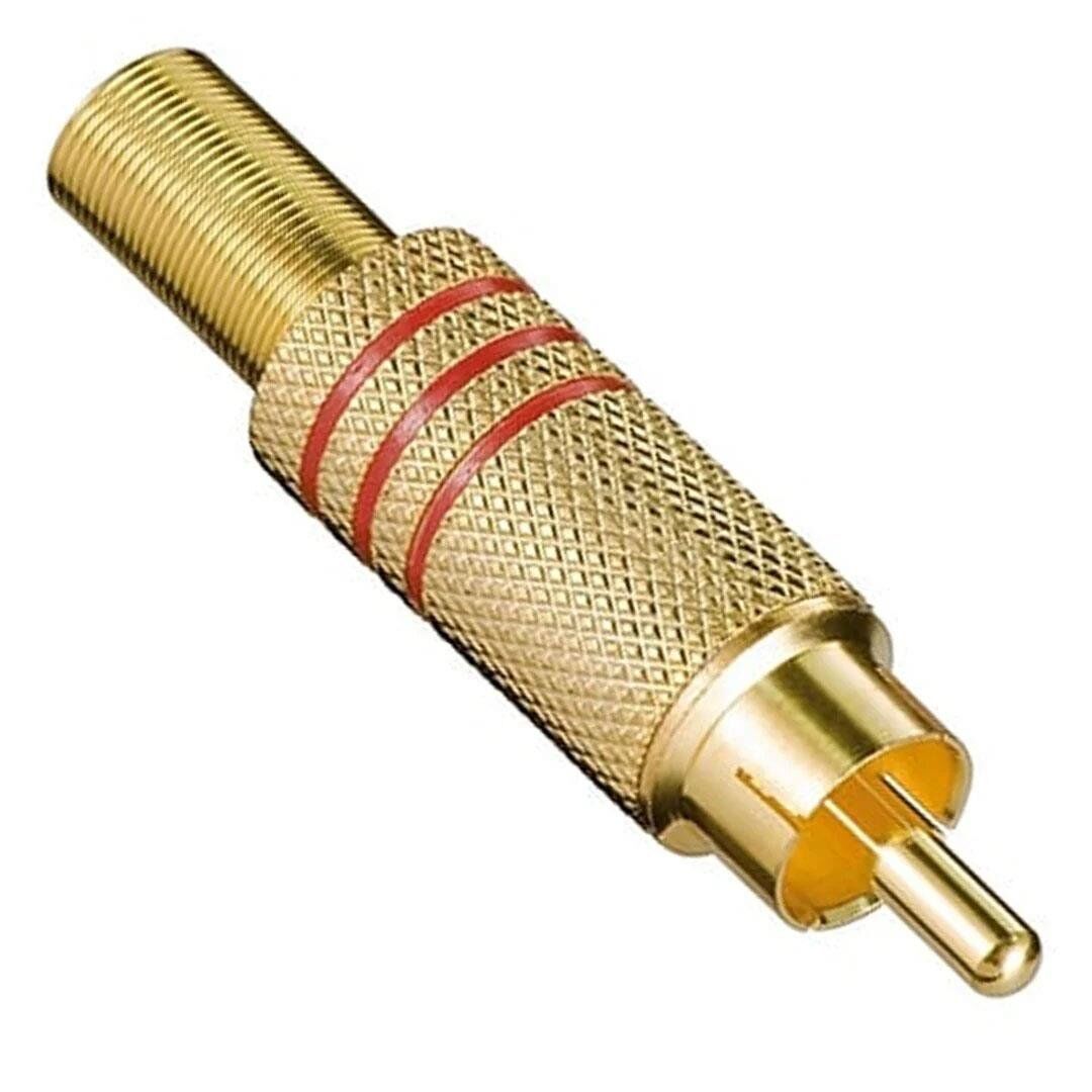Ayt PM-26484 Tos Rca Fiş Metal Gold Erkek Konnektör Rca Soket Fişi