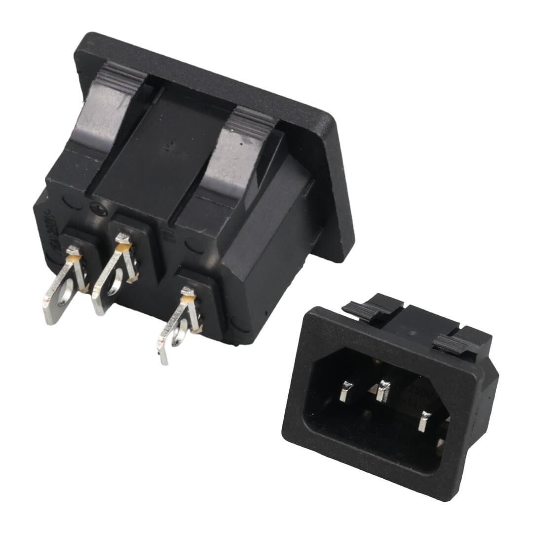 Power Kablo Soketi C14 Kulaksız Power Elektirik Kablosu Soketi