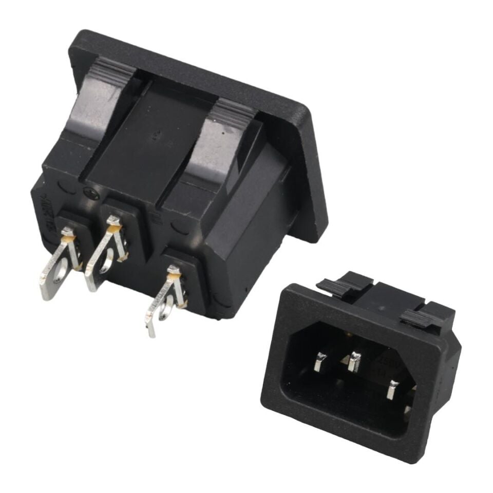 Power Kablo Soketi C14 Kulaksız Power Elektirik Kablosu Soketi