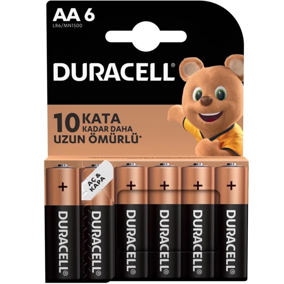 Duracell Basic AA Kalem Pil 6'lı