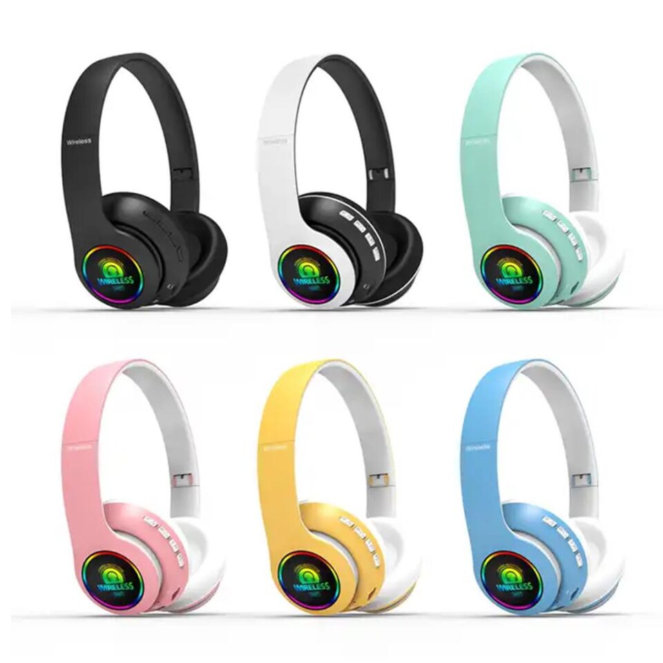Powermaster 66-BT Kulak Üstü Kablosuz Kulaklık Bluetooth Kulaklık Rgb Işıklı
