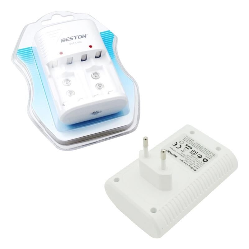 Beston BST-C802  Pil Şarj Cihazı AA AAA  9 Volt Pil Şarj Cihazı 4 Lü Şarj Aleti