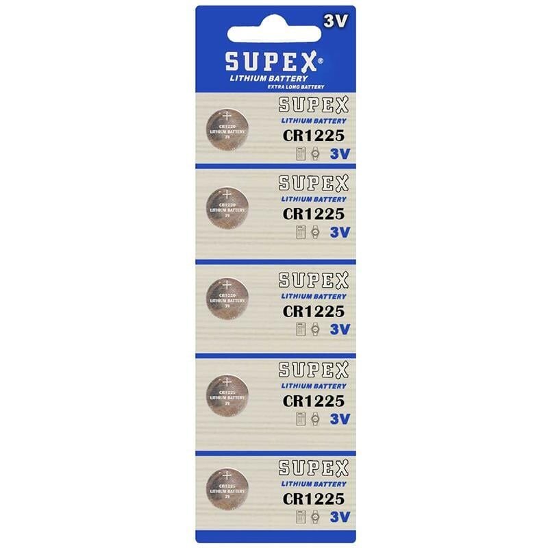 Supex CR1225 3 Volt Lityum Pil 5'li Paket