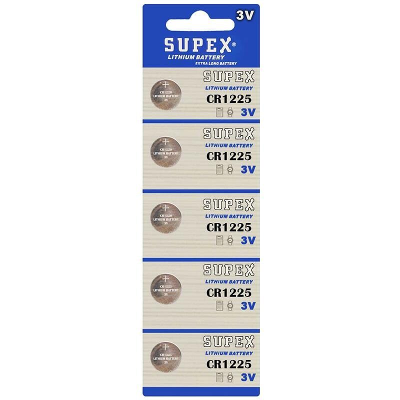 Supex CR1225 3 Volt Lityum Pil 5'li Paket