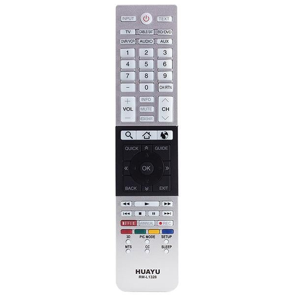 Ayt Huayu Kl Rm-L1328 Toshiba Uyumlu Netflix Tuşlu Lcd Kumandası Uzaktan Kumanda