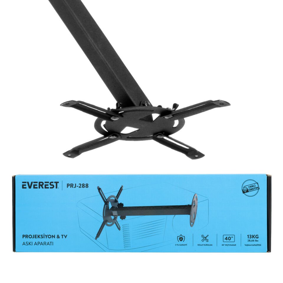 Everest PRJ-288 Teleskopik 30-60 Cm Projeksiyon Askı Aparatı