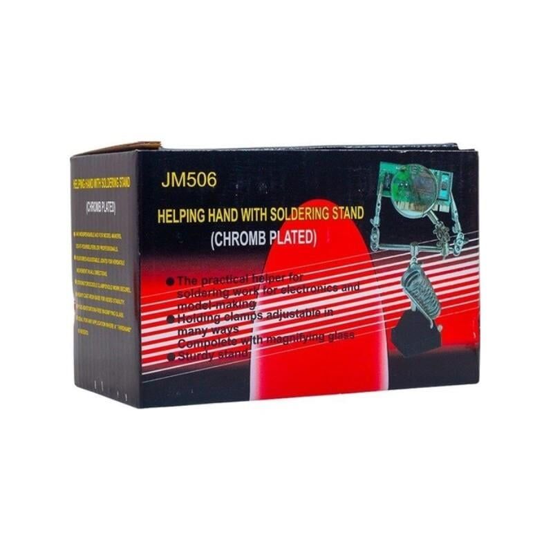 Powermaster Büyüteç Havya Standı 3 Konumlu Lehim Tutacağı Kol 3. El Devre Tutucu Büyüteçli Lehim Standı