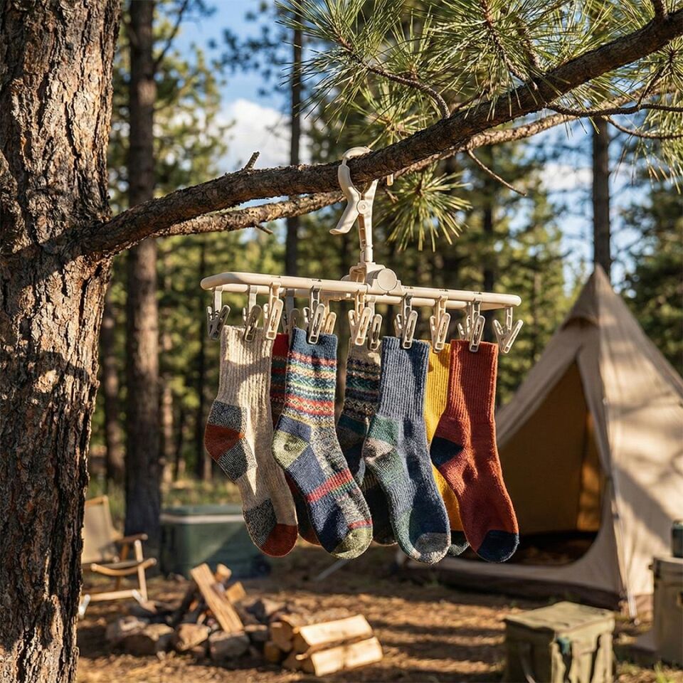 Sunup SN-29191 Çok Amaçlı 12 Mandallı Çamaşır Çorap Taşınabilir Kurutmalık