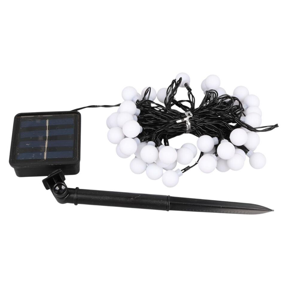 Winnboss EKL-12 7 Metre 50 Top Ledli Renkli 8 Modlu Solar Güneş Enerji Panelli Dış Mekan Aydınlatma Led 5 Watt