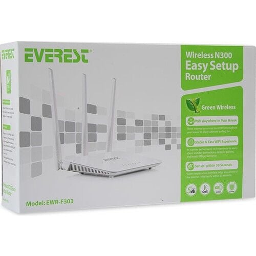 Everest EWR-F303 2.4 Ghz 300 Mbps 4 Port Kablosuz Access Point Router