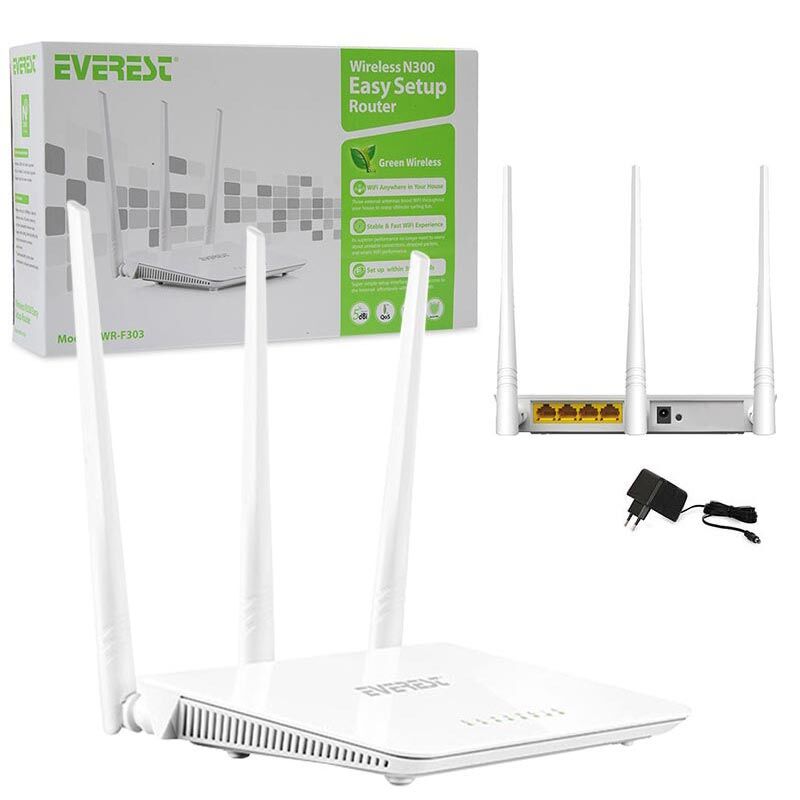 Everest EWR-F303 2.4 Ghz 300 Mbps 4 Port Kablosuz Access Point Router