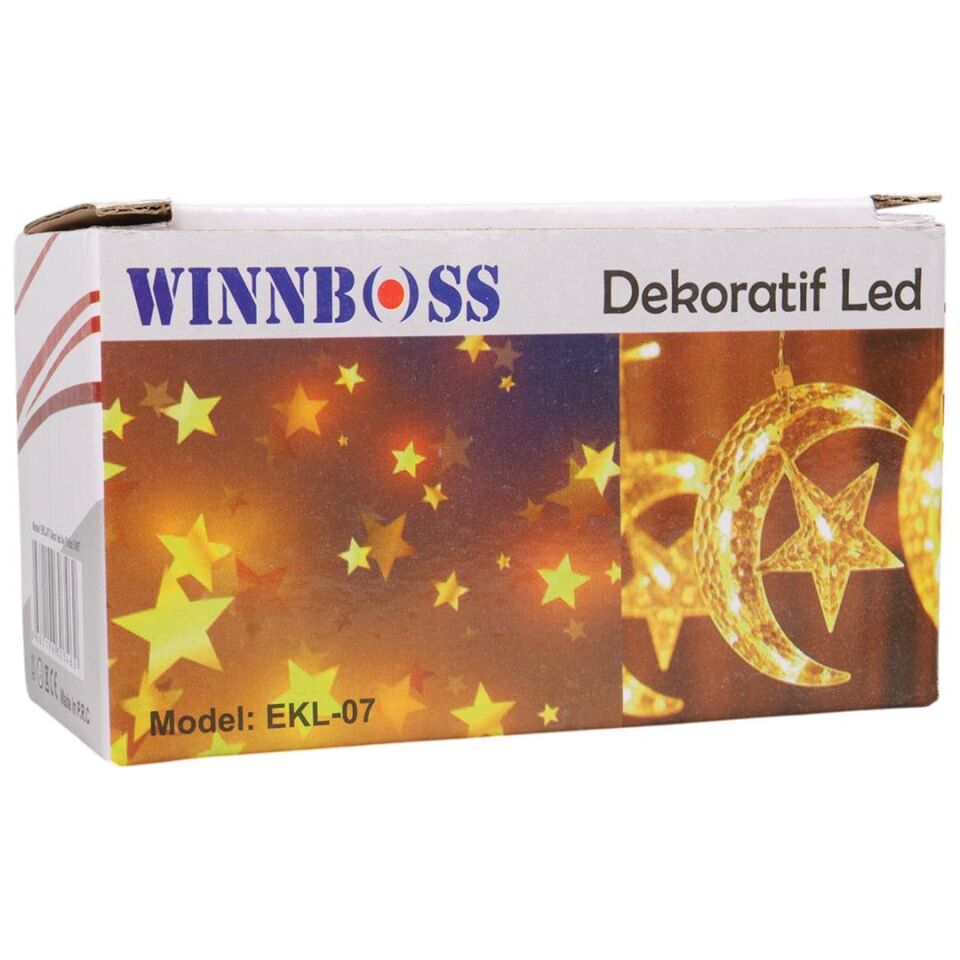 Winnboss WN-1181 5 Metre 20 Ledli Ay Yıldızlı Günışığı Sabit Led Dekoratif Led Aydınlatma 5 Watt Süsleme Işığı