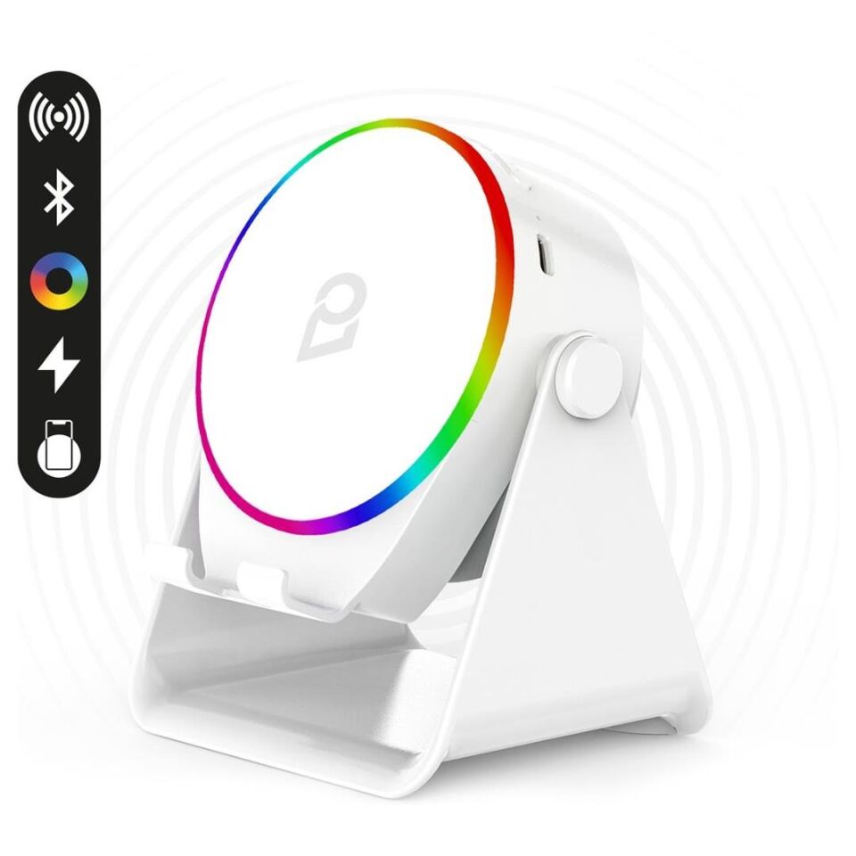 Enkado EKD-S11 5W İndüksiyonlu Bluetooth Hoparlör Ses Yükselten 2000Mah RGB Işıklı Standlı Speaker