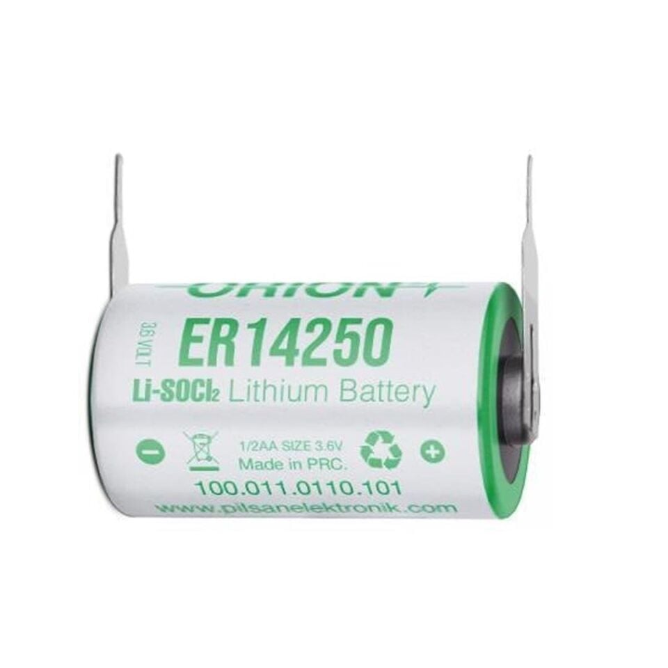 Orion ER14250 H 1 2AA 3.6 Volt 1200mAh Kısa Boy Puntalı Lityum Pil