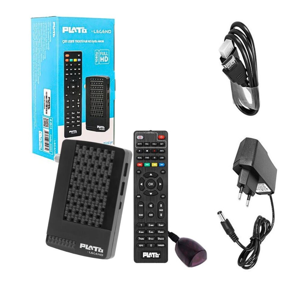 Plato Legend Çift Usb li Tkgs li Full HD Hdmi Uydu Alıcısı Cihazı Usbden Film Video Oynatabilme Hızlı Kanal Geçişi