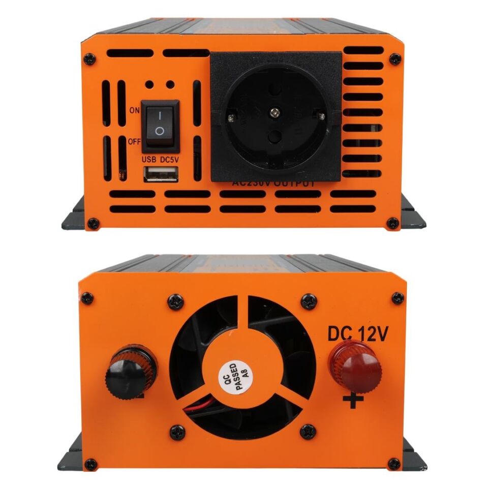 Powermaster PM-1500A 12 Volt 1500 Watt LED Ekranlı Power Inverter