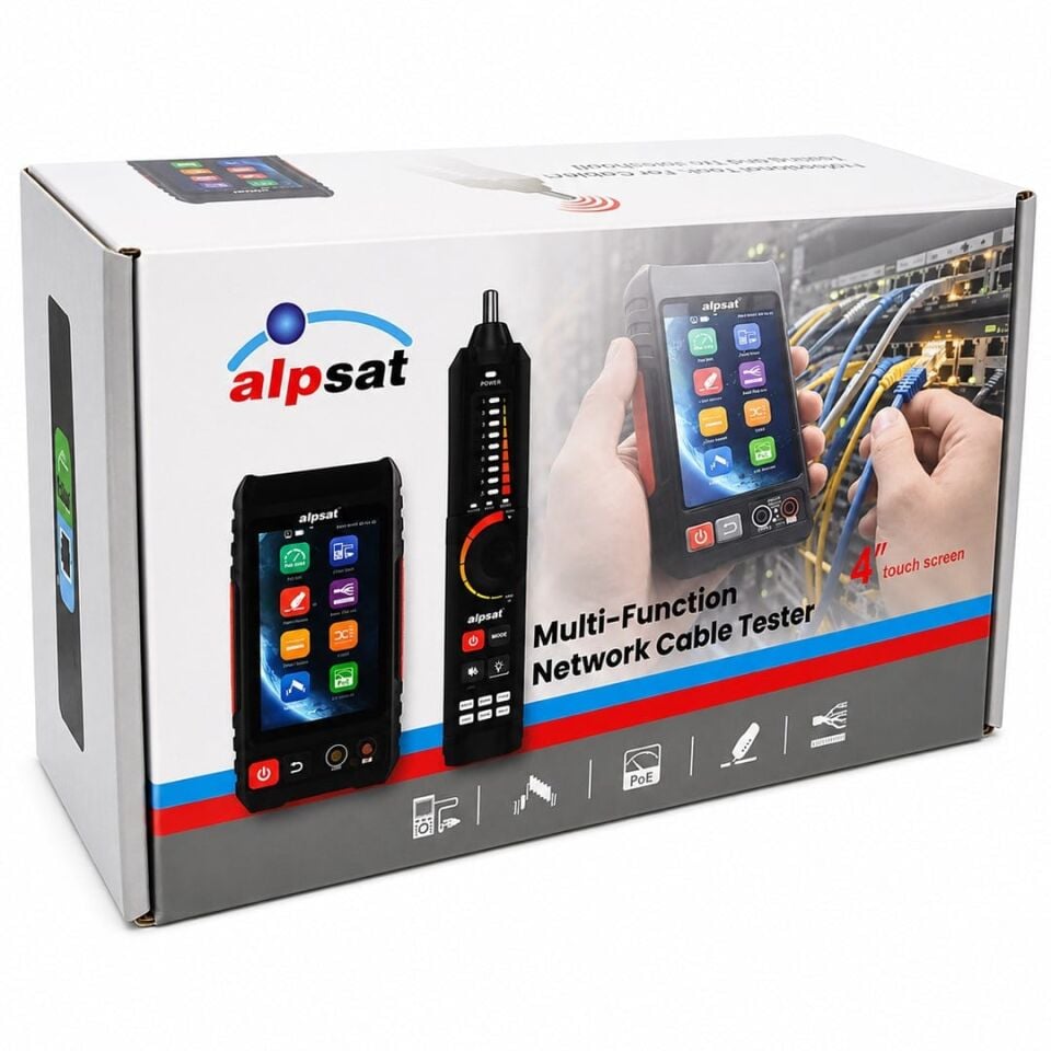 Alpsat AS328 RJ45 Fiber Optik Çok Fonksiyonlu Ethernet İnternet Kablo Test Cihazı