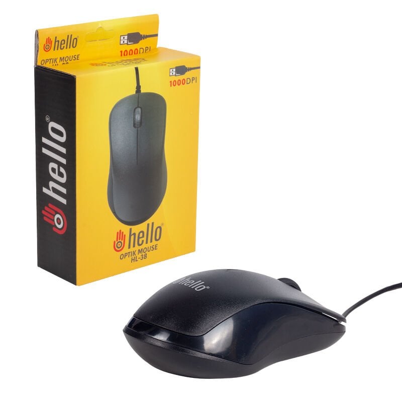 Ayt Hello HL-38 1000 DPI Kablolu Optik Mouse Kablolu Pc Bilgisayar Dvr Kamera Kayıt Cihazı İçin Mouse