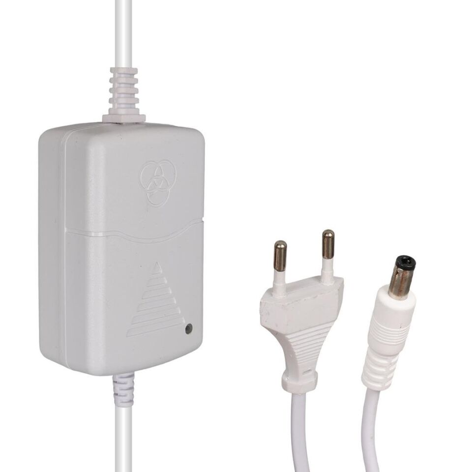 Weko Tottolet Uyumlu 1200 12 Volt 3.2 Amper 5.5 2.5 Uçlu Yerli Üretim Plastik Kasa Beyaz Masaüstü Adaptör Şarj Cihazı Aleti