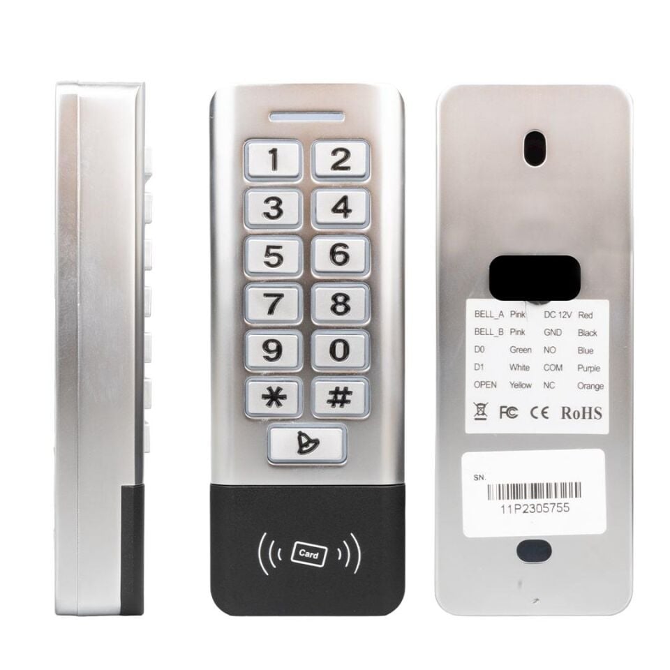 Ayt Novacom Nc-Ms11p Metal Wp Şifre Matik Kart Okuyucu Sistemi Su Geçirmez Şifrematik