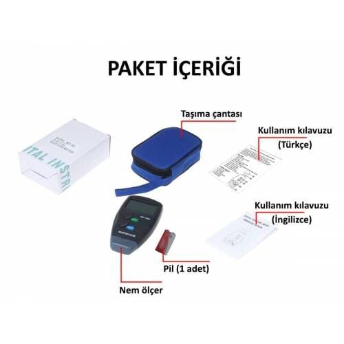 AEK-Tech MD4G 4 Çivili Ahşap Kereste Nem Ölçer Çivili Nem Ölçüm Cihazı 4 Pin