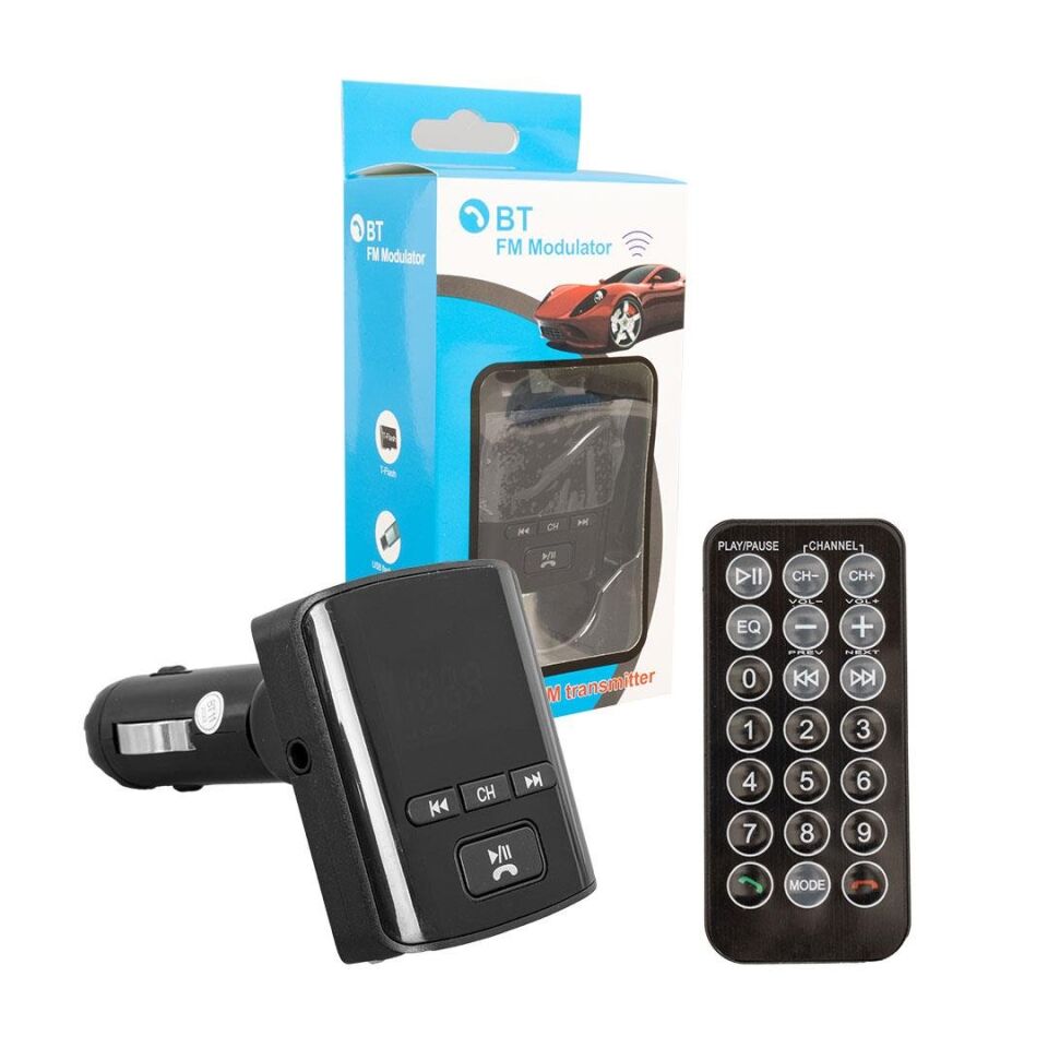 Hello Usb-SD-Bluetooth-Mp3 Destekli 12-24 Volt Ekranlı Hafızasız Fm Transmitter HL-19682