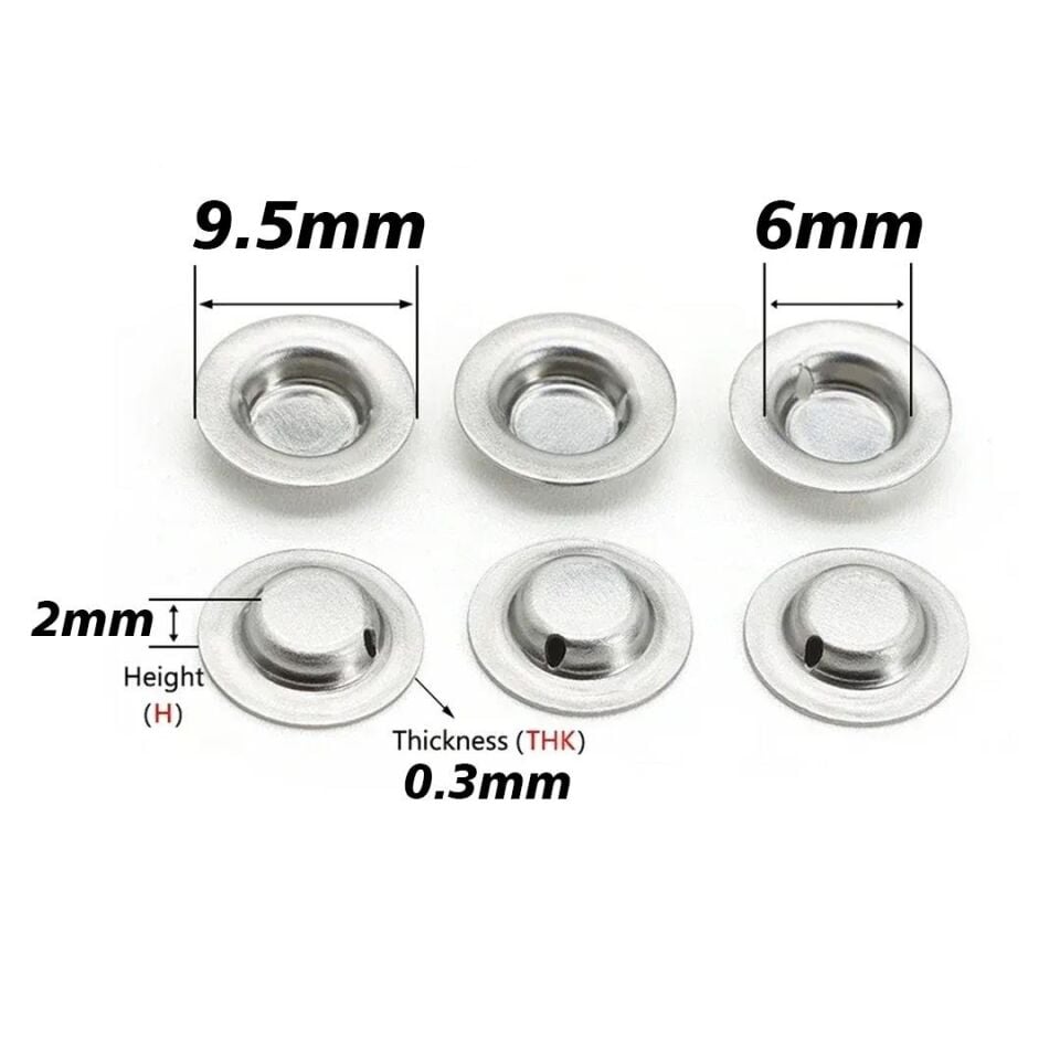 Powermaster Lityum Pil Kutup Ucu Başlığı 18650 Pil 9.5X6.0X2.0X0.3MM Pozitif