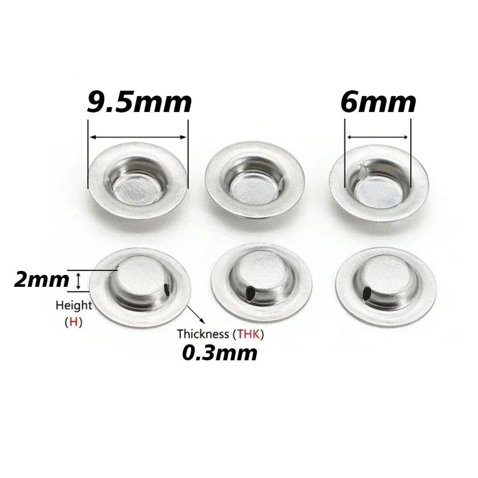 Powermaster Lityum Pil Kutup Ucu Başlığı 18650 Pil 9.5X6.0X2.0X0.3MM Pozitif