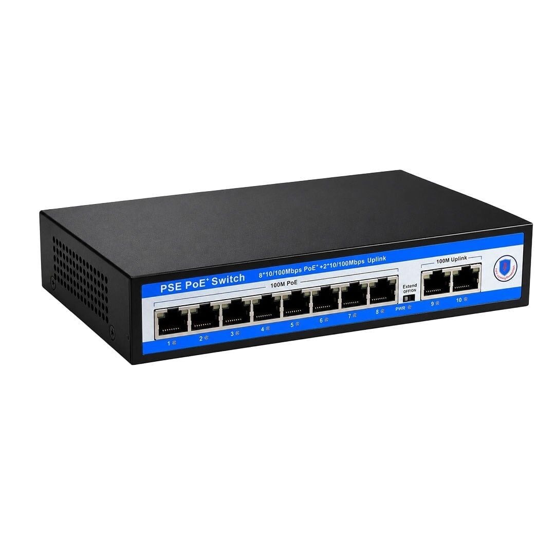 Novacom NVC-PSE0820 100/1000Mbps 8 Port Poe + 2 Port Uplink Switch