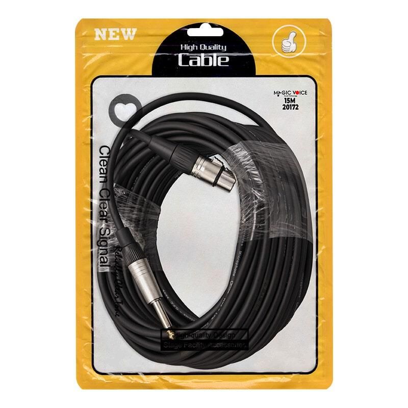Ayt Magicvoice Ld379b 6.3 Mm Mono Erkek Canon Dişi 15 Metre Mixer Müzik Aletleri Ses Kablosu