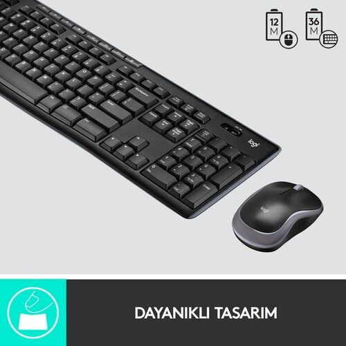 LOGITECH MK270 SİYAH KABLOSUZ Q KLAVYE SET