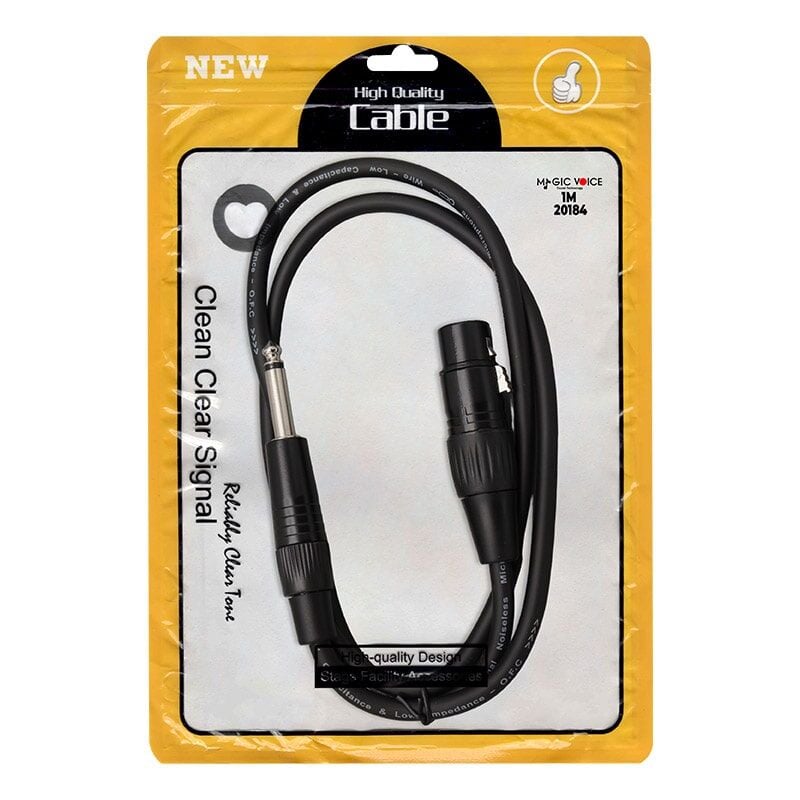 Ayt Magicvoice Ld379 Xlr Canon Dişi 6.3 mm Mono Erkek 1 Metre Ses Müzik Aletleri Kablosu