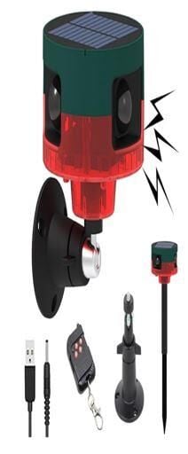 Powermaster PM-26946 DC 5V Solar Güneş Enerjili Sesli Hayvan Kovucu Alarm Cihazı