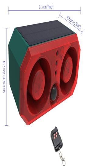 Powermaster PM-26945 DC 5V Solar Güneş Enerjili Sesli Hayvan Kovucu Alarm Cihazı