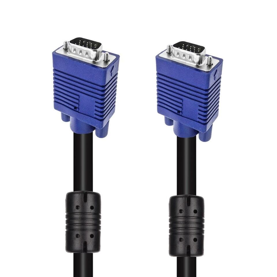 Ayt 15 Pin 2 Ucu Erkek 30 Metre VGA Kablo Bilgisayar Monitör Projeksiyon Görüntü Kablosu 30 Metre