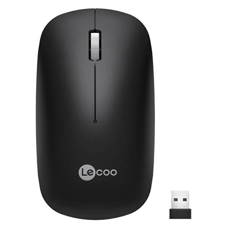 Lenovo Lecoo WS214 2.4Ghz Kablosuz 1200DPI Siyah Optik Mouse