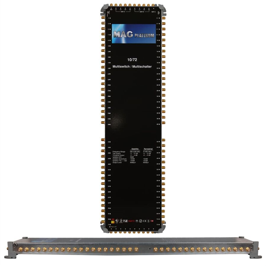 Mag Platinum MP 10/72 Multiswitch 10 Giriş 72 Çıkışlı Merkezi Hibrit 4K Ve 3D Destekli Uydu Santrali
