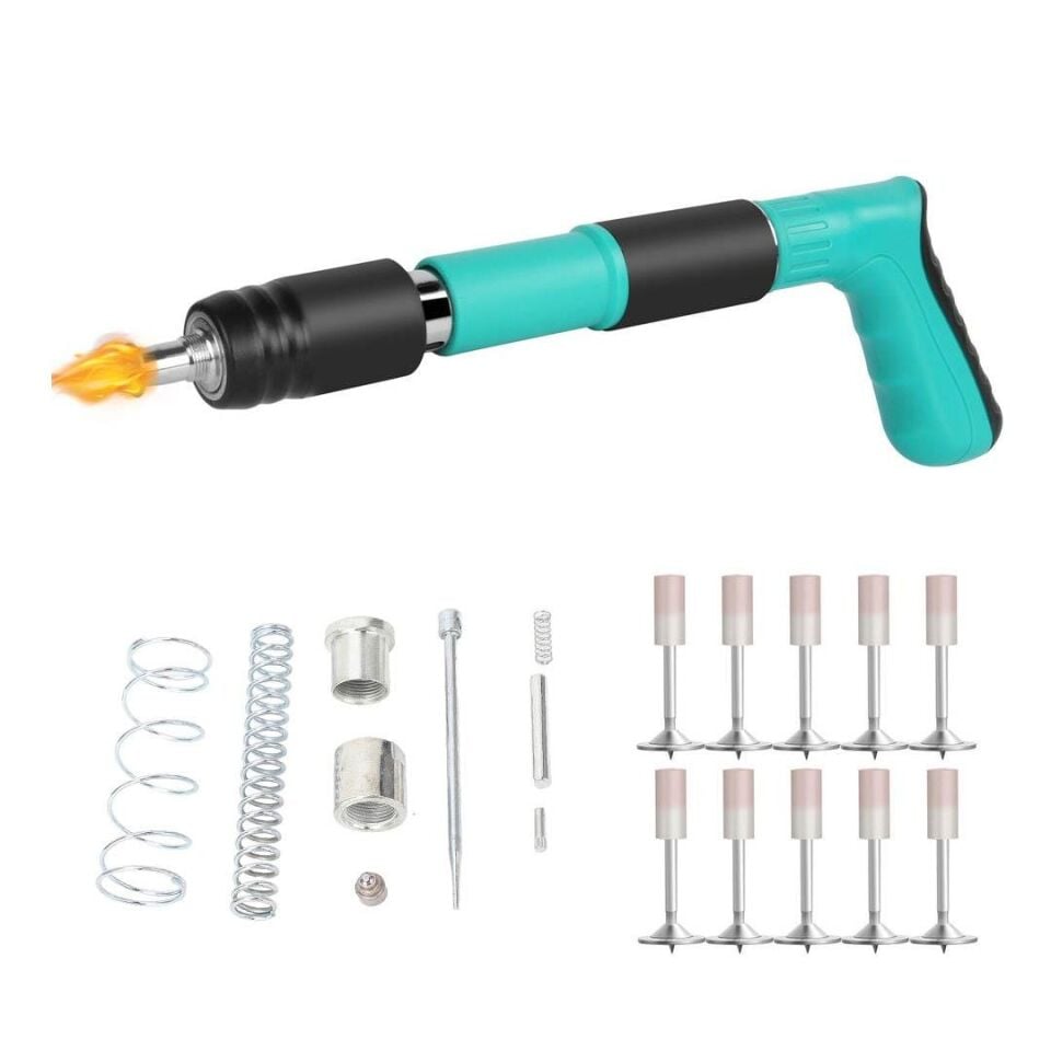 Powermaster PM-20443 Mini Çivi Çakma Tabancası Taşıma Çantalı 50 Adet Barutlu Çivi Aksesuar Seti