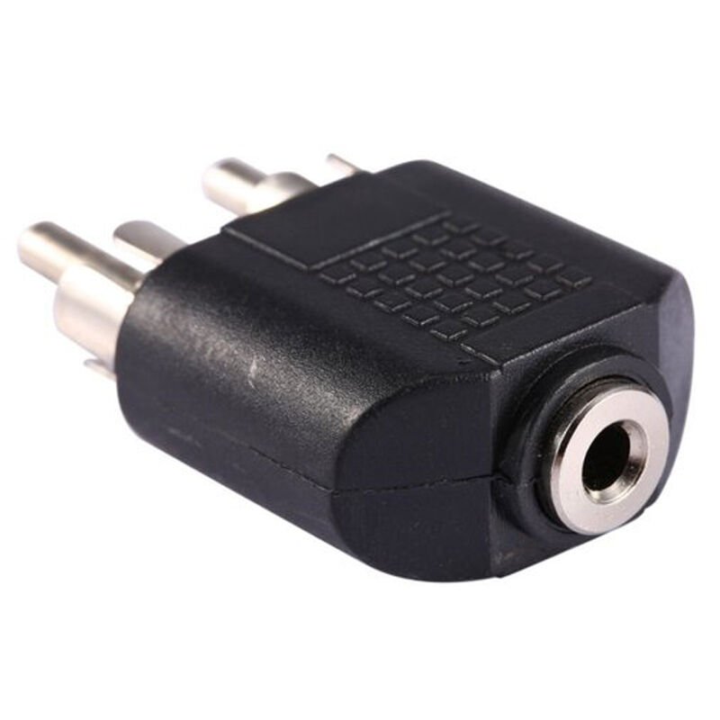 Ayt 3.5 Mm Stereo Dişi 2 Rca Erkek Çevirici Jack 2 Renkli Rca Ses Çıkışını 3.5 Mm Kulaklık Çıkışına Dönüştürücü