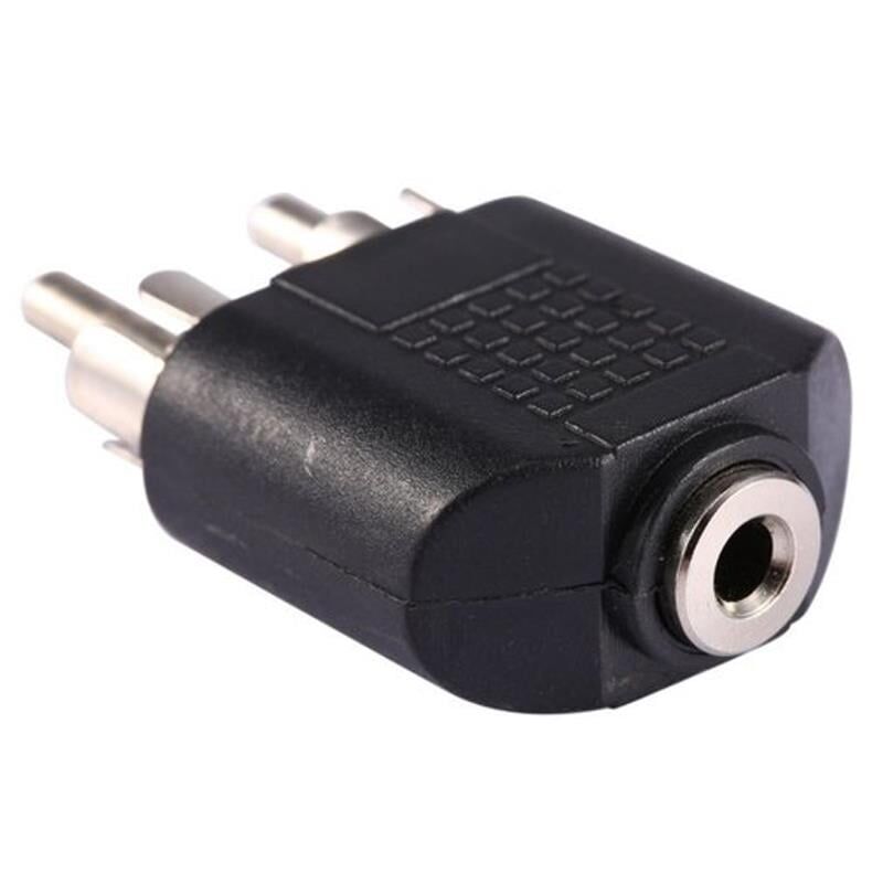 Ayt 3.5 Mm Stereo Dişi 2 Rca Erkek Çevirici Jack 2 Renkli Rca Ses Çıkışını 3.5 Mm Kulaklık Çıkışına Dönüştürücü