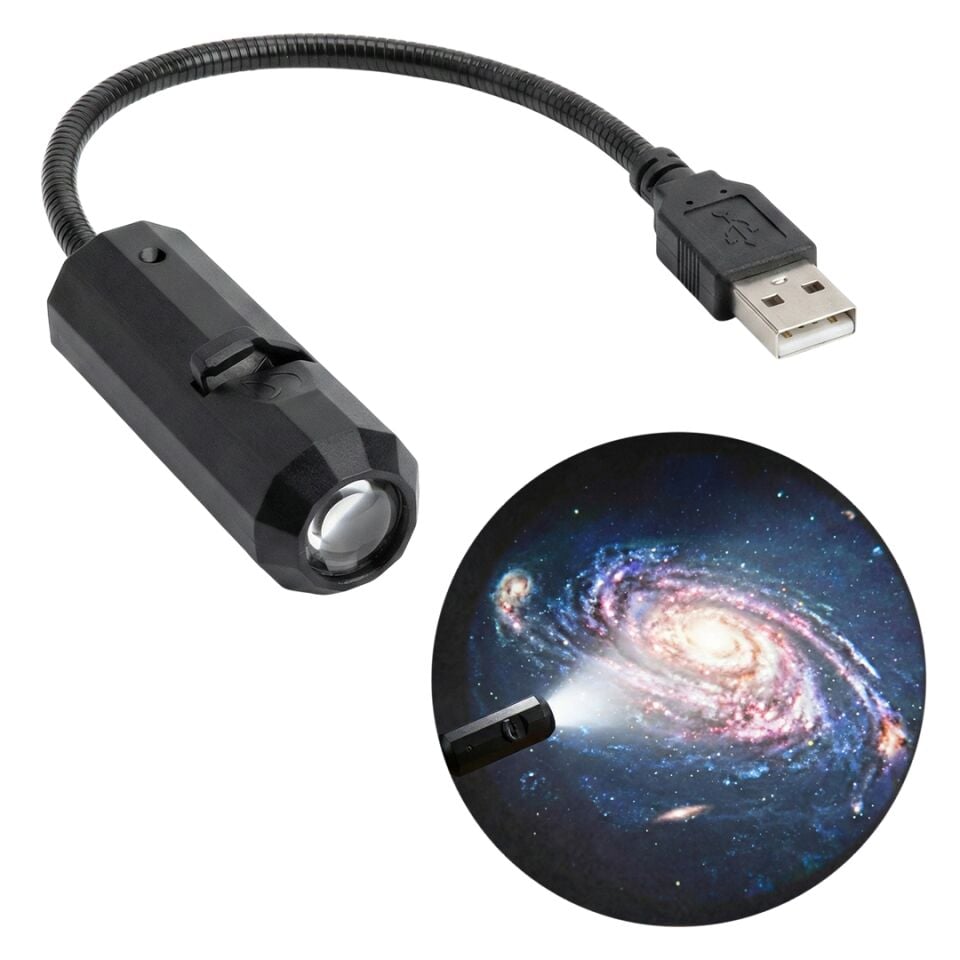 Powermaster PM-29073 USB Oda Uzay Atmosfer Aydınlatma Projeksiyon Lambası Çocuk Oda Gece Lambası
