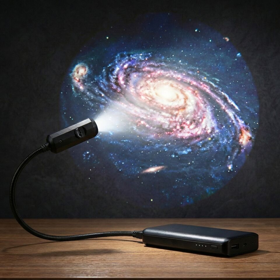 Powermaster PM-29073 USB Oda Uzay Atmosfer Aydınlatma Projeksiyon Lambası Çocuk Oda Gece Lambası