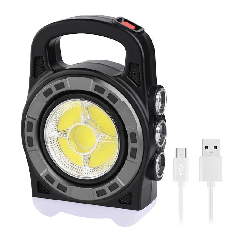 Powermaster HB-6678C Cob Ledli 20 Watt 3 Kademeli Şarjlı USB Çıkışlı Solar Lamba