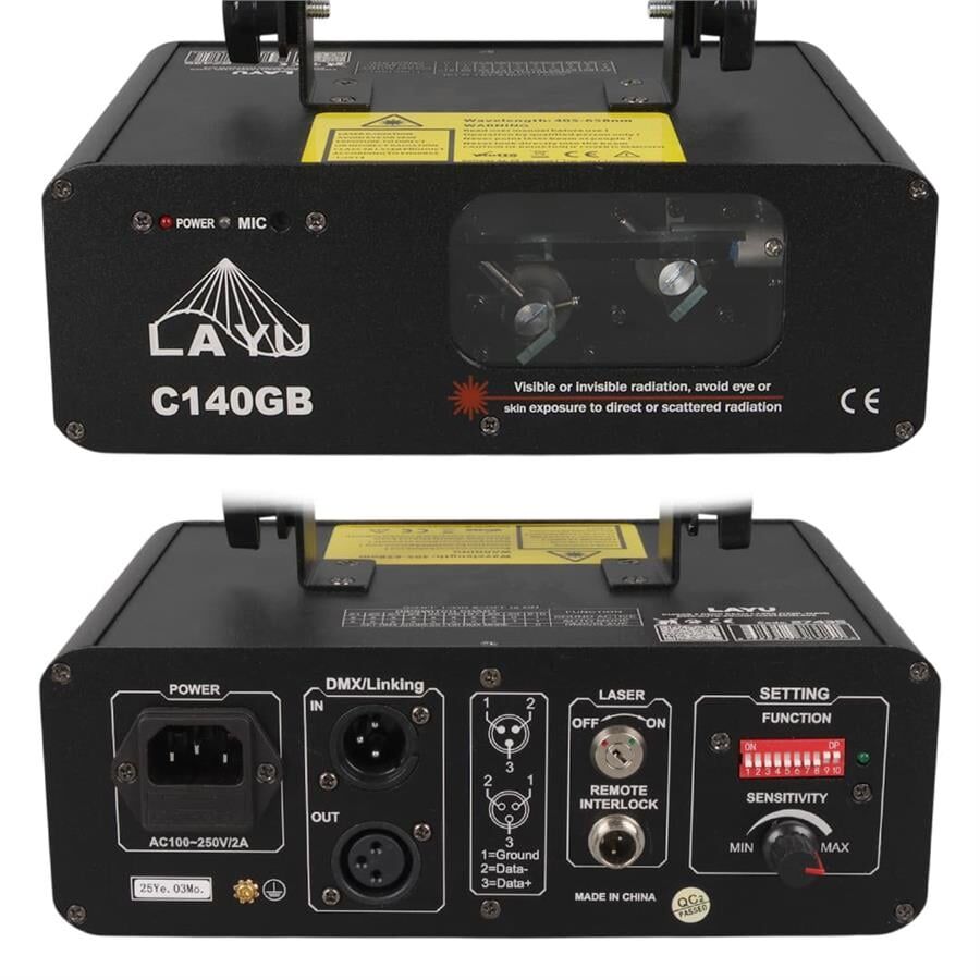 Layu C140gb Yeşil-Mavi Çift Renk Beam Efekt Lazeri