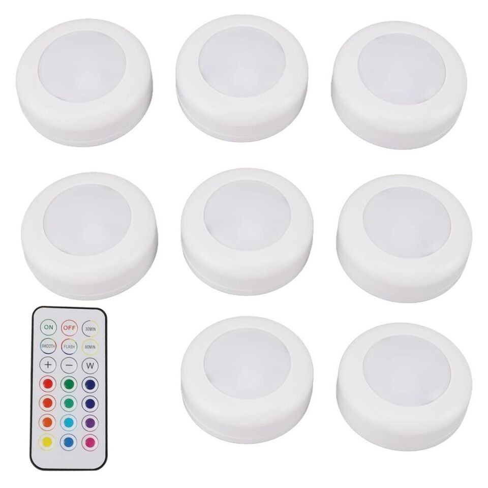 Powermaster PM-27186 Led Mobilya Merdiven Pilli Aydınlatma Lamba 3M Yapışkanlı Kumandalı Rgb Renkli 4000K 8'li Paket