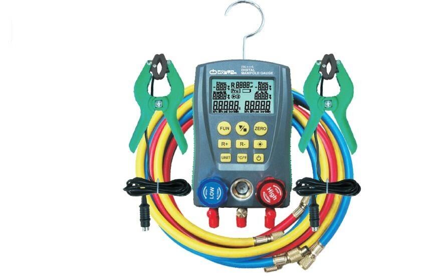 Powermaster PM-517A Dijital Manifold Test Cihazı Dijital Klima Soğutma Basınç Sıcaklık Ölçme Analizörü Cihazı
