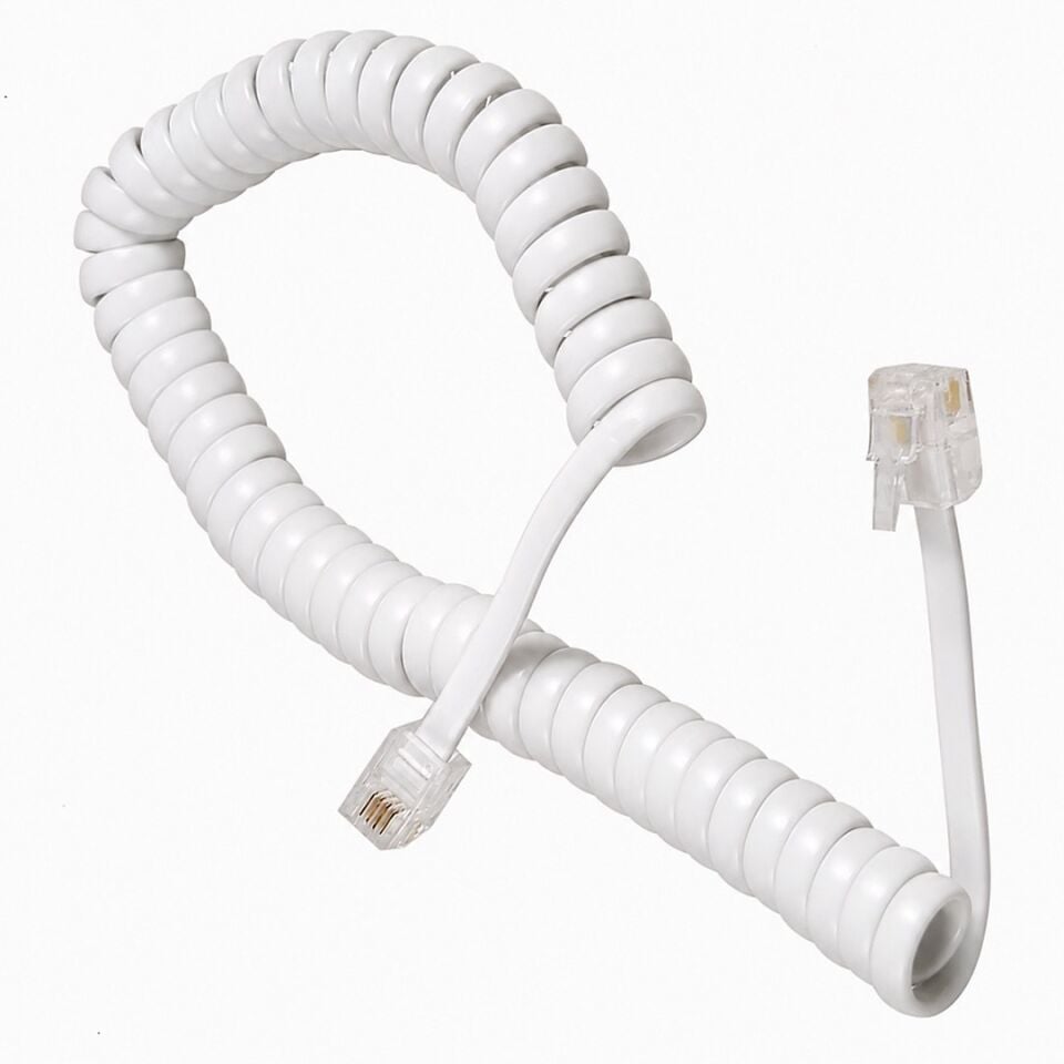 Telefon Spiral Kablo 3 Metre Sabit Telefon Ahize Kablosu