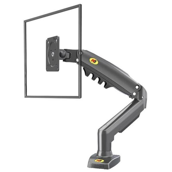 Ayt 17-30 İnç 43-76 Ekran Tek Kol Amortisörlü Stand Lcd Led Hareketli Pc Bilgisayar Monitör Tutucu Askı Aparatı F80