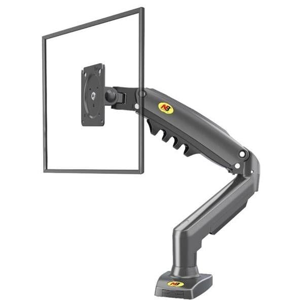 Ayt 17-30 İnç 43-76 Ekran Tek Kol Amortisörlü Stand Lcd Led Hareketli Pc Bilgisayar Monitör Tutucu Askı Aparatı F80