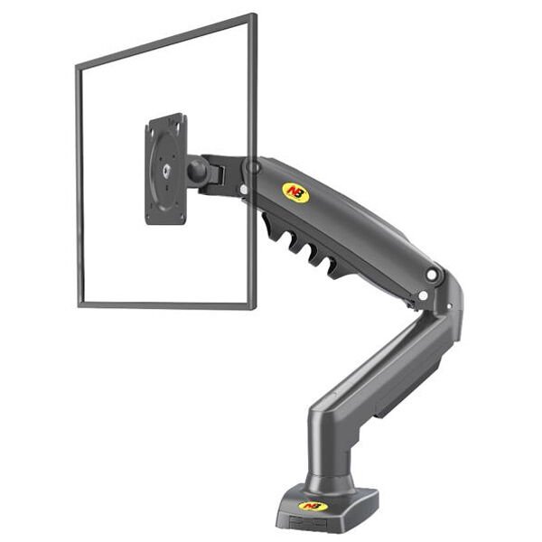 Ayt 17-30 İnç 43-76 Ekran Tek Kol Amortisörlü Stand Lcd Led Hareketli Pc Bilgisayar Monitör Tutucu Askı Aparatı F80